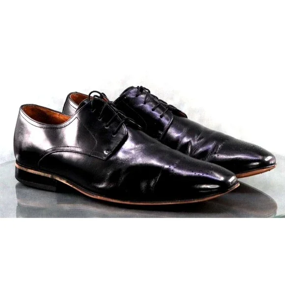 Florsheim Men's Medallion Toe Dress Shoes Size 12 Leather Black